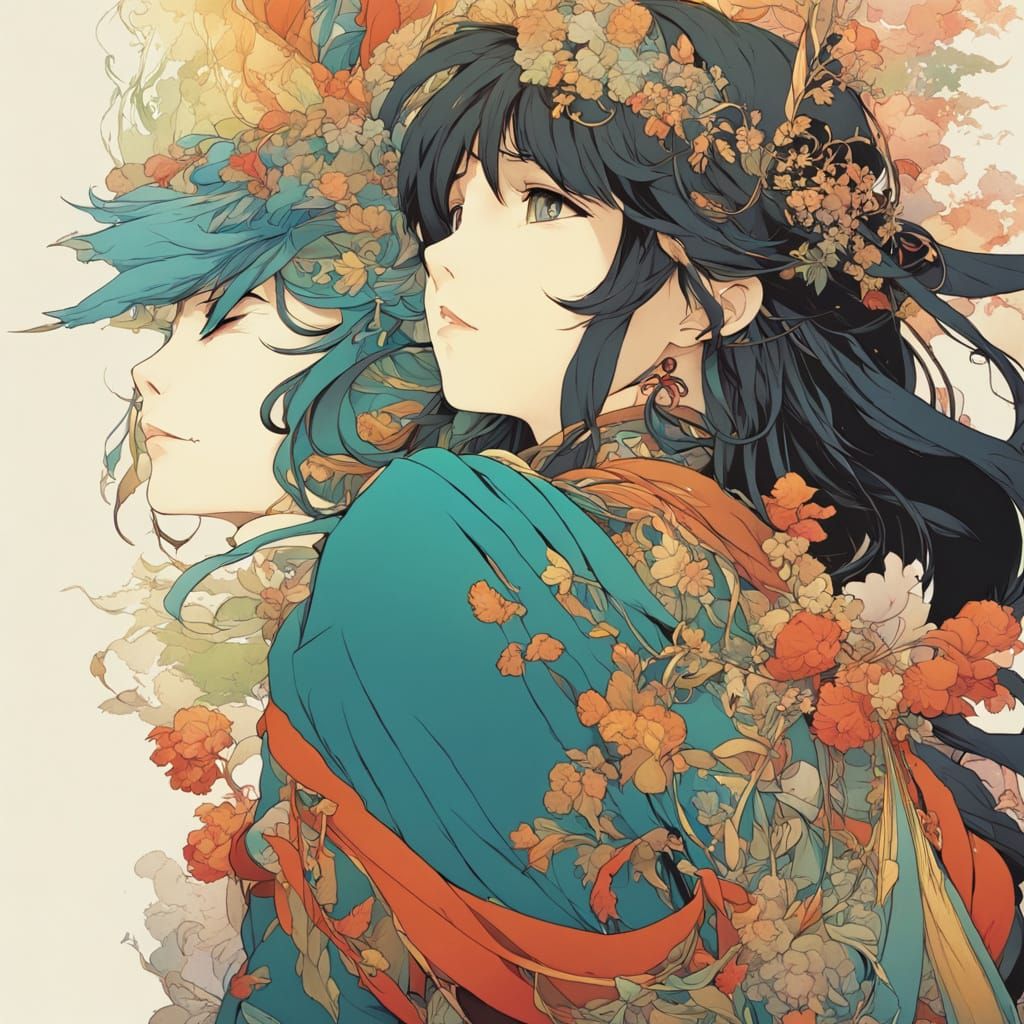 A Distant View in Vibrant Anime Style