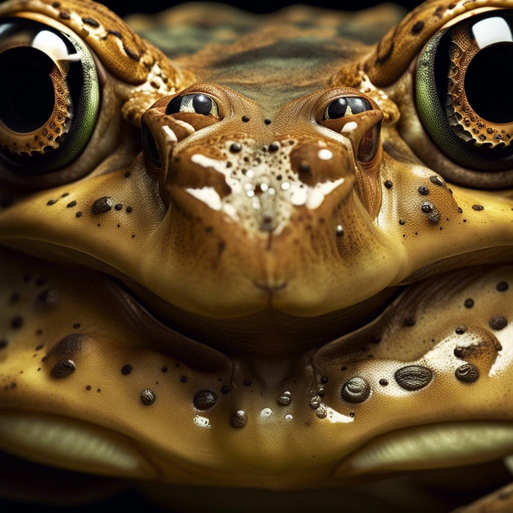Hyperrealistic Goliath Frog Portrait in Studio Lighting