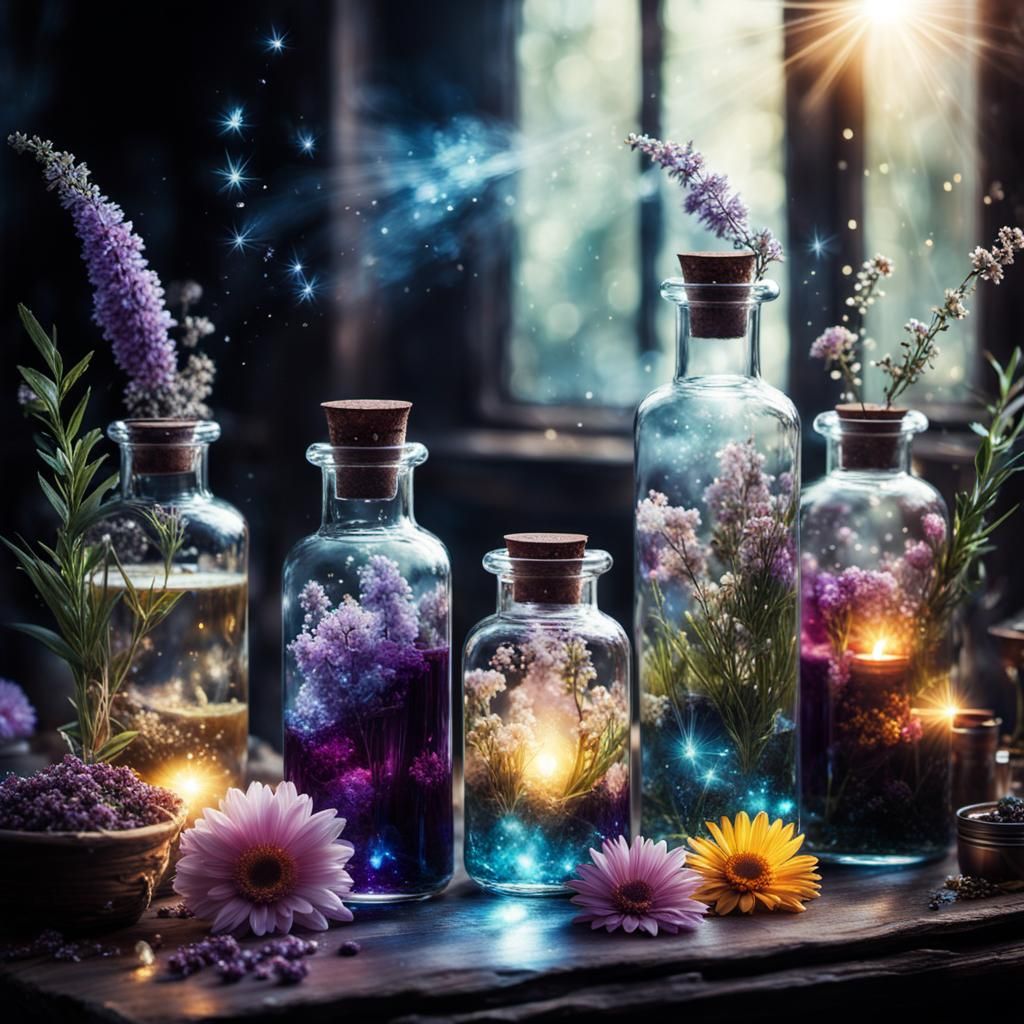 Angelic Alchemist Brewing Magic Potion