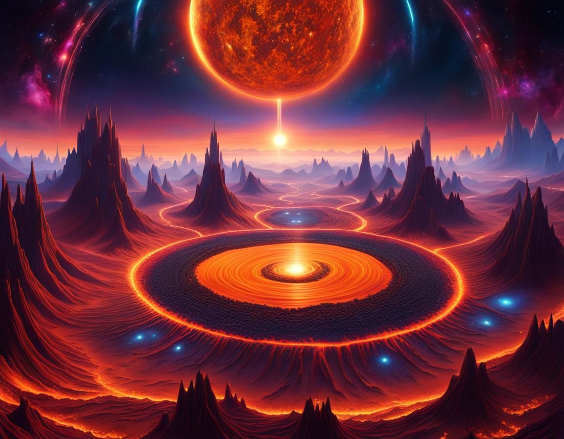 Giant Orange Planet in a Star-Filled Wonderland