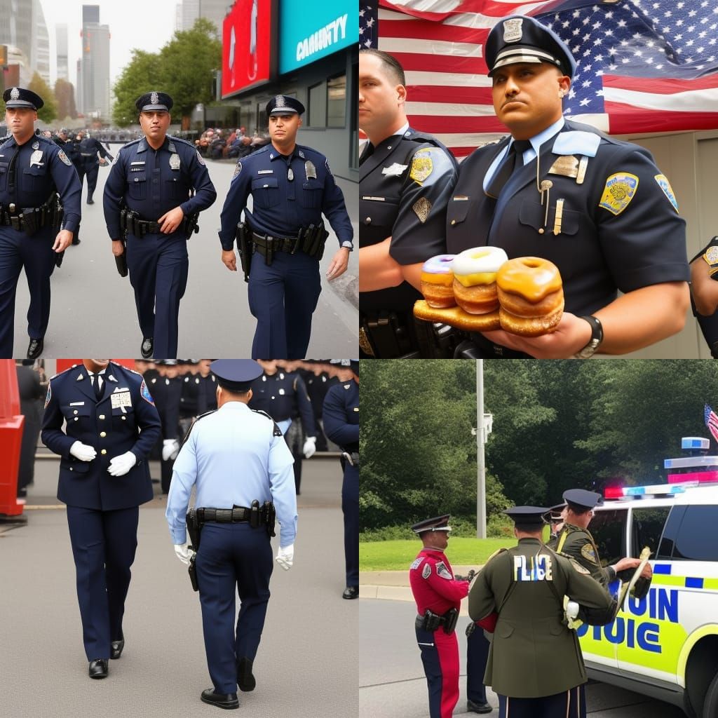 American police love eating donuts.