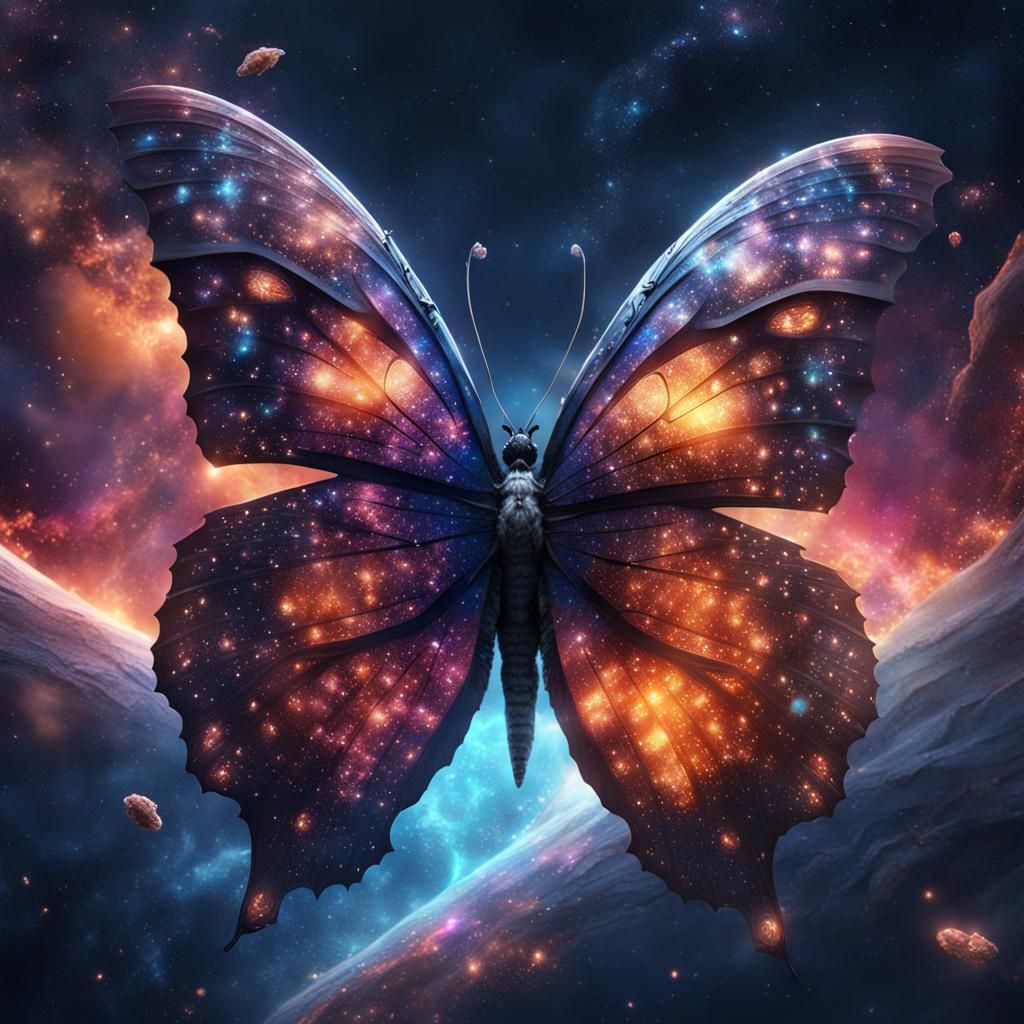Galaxy Butterfly: Detailed Matte Painting in Unreal Engine