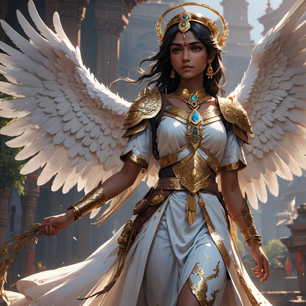 Detailed 3D Render of an Indian Angel