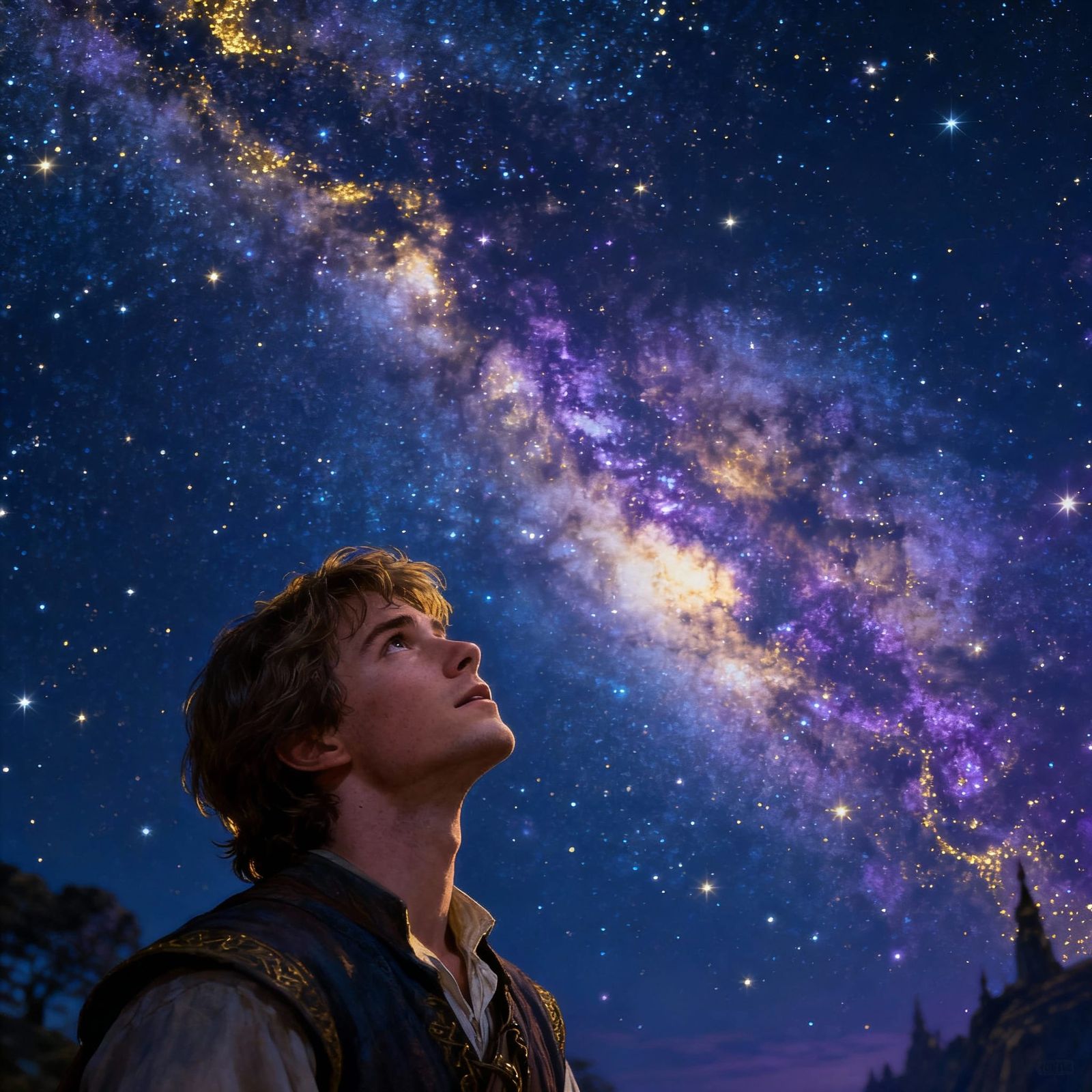 Vast Starry Night Sky with Celestial River