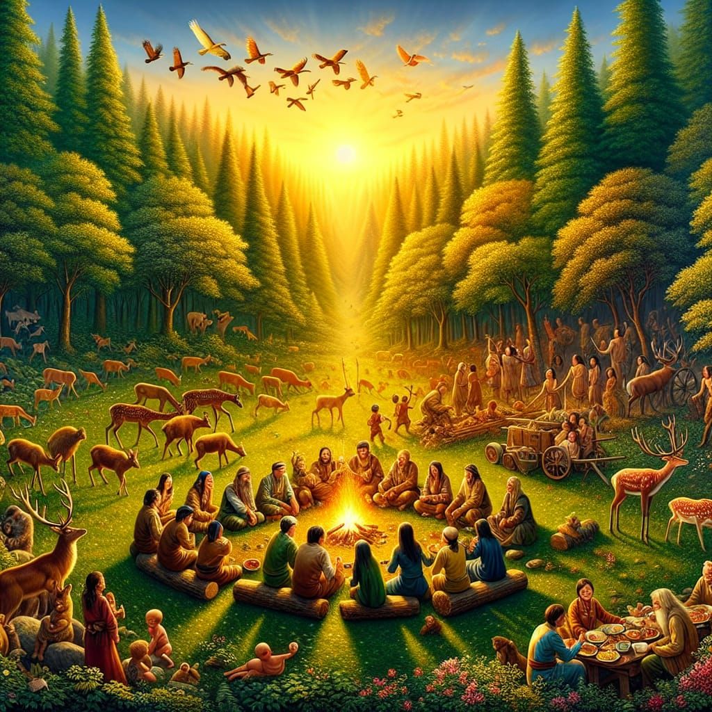 Radiant Forest Scene: Beauty of Life