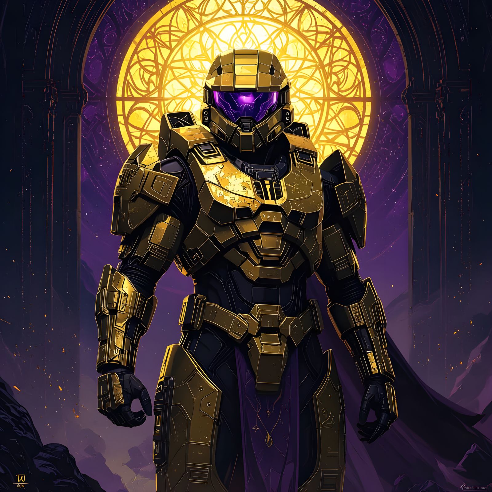 Majestic Forerunner in Golden Armor