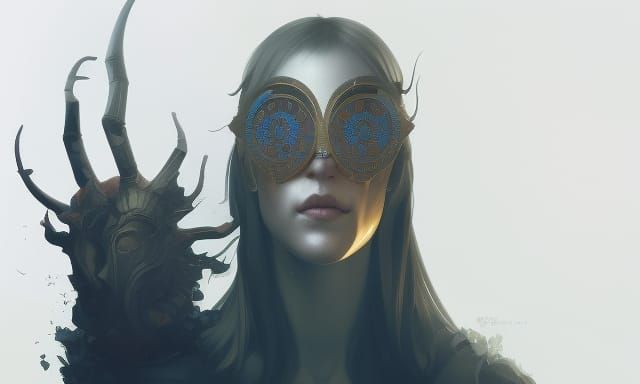 Masked Figure Portrait in Artgerm Style