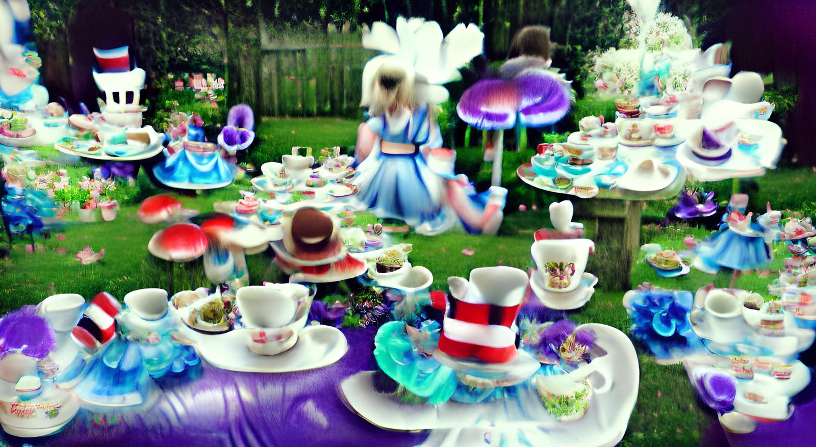 Whimsical Tea Party in Wonderland Garden