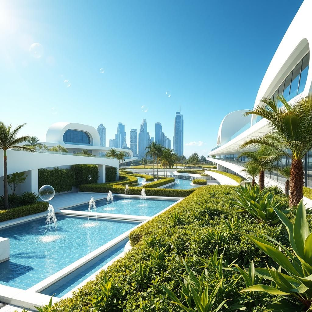 Harmonious Cityscape: Nature Meets Modern Architecture