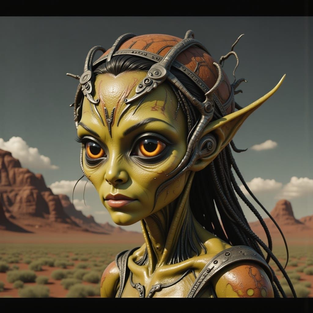 Otherworldly Alien Woman Generated by AI