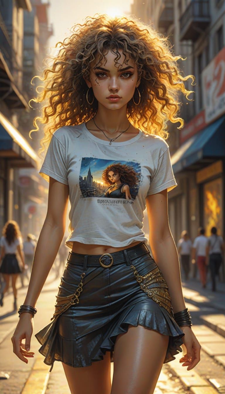 Latina Bombshell in Luis Royo Comic Style