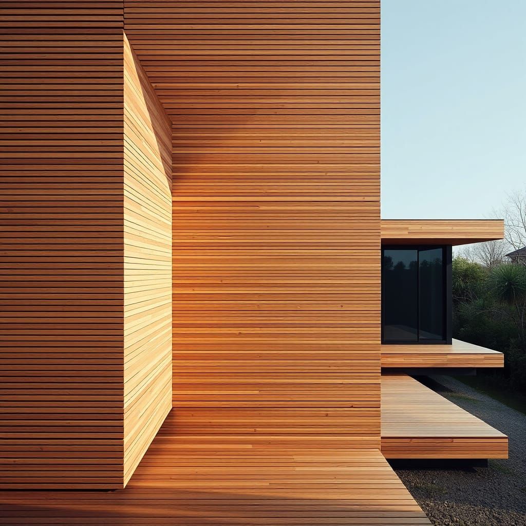 Modern Mahogany Abstraction in Minimalist Style