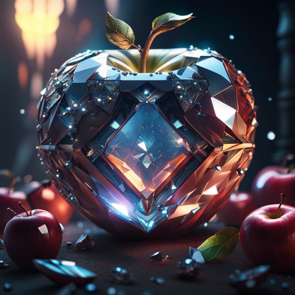 Diamond Apple in Epic Cinematic Style