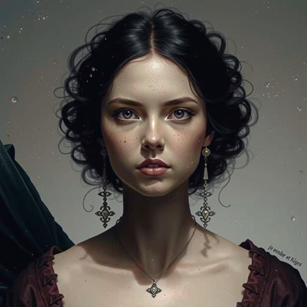 Elegant Realistic Portrait in Oil Painting Style