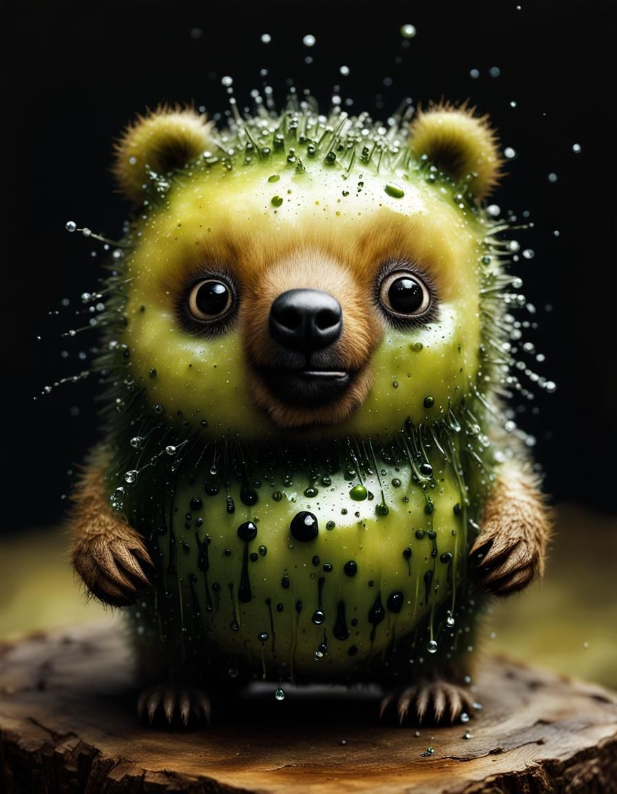 Demonic Cyborg Bear in Volcanic Hyperspace