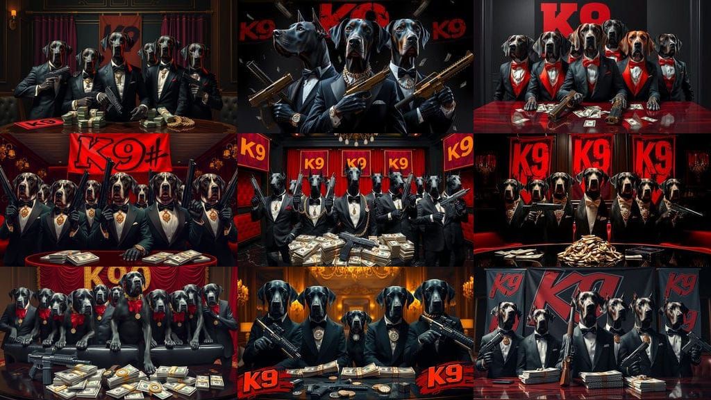 Gangster Great Danes with Luxury Goods