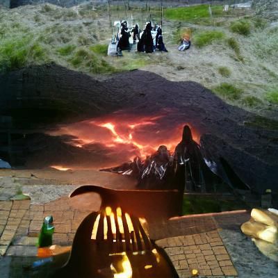 Barbecue in Mordor with Lords and Dunedain