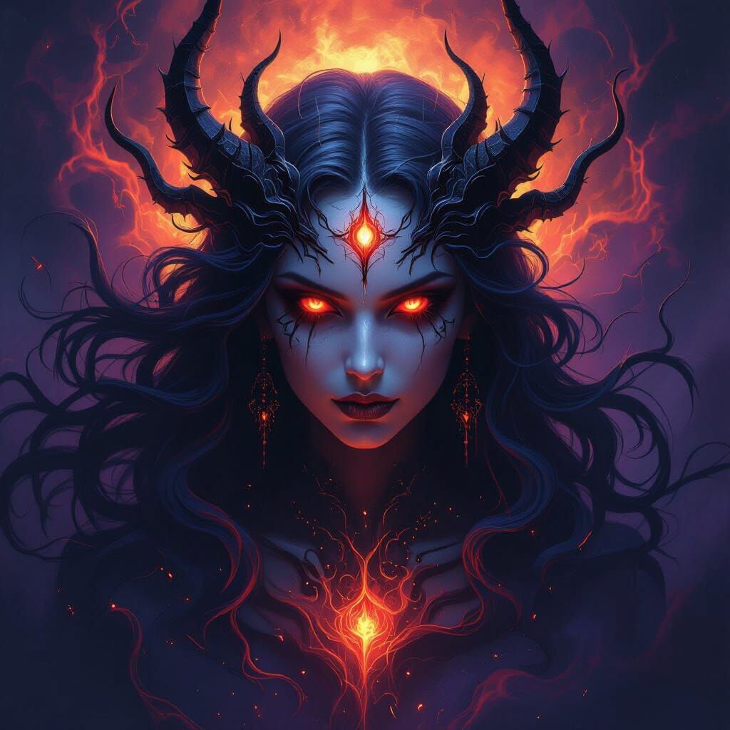 Terrifying Goddess Transforms into Evil Being