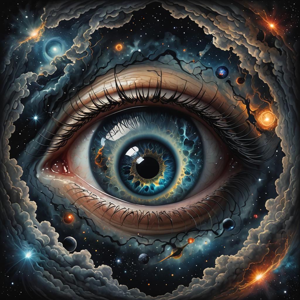 Surreal Eye with Universe Inside