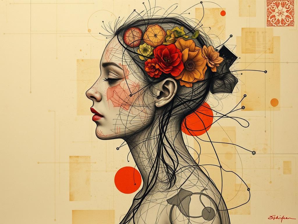 Expressive Mixed Media Art in a Schiele-Inspired Neurographi...