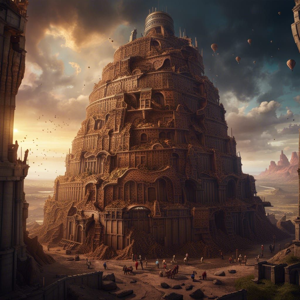 Tower of Babel: Detailed Matte Painting