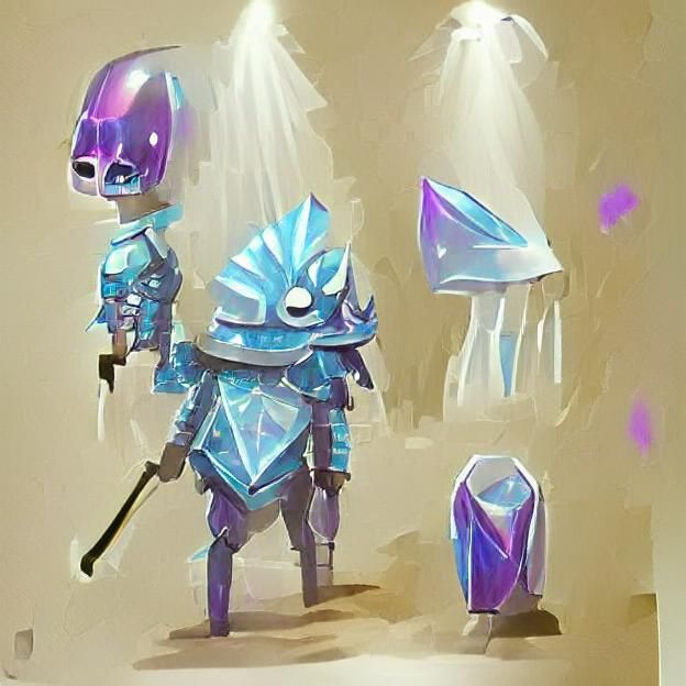 Crystal Knight Concept Art: Shimmering Armor