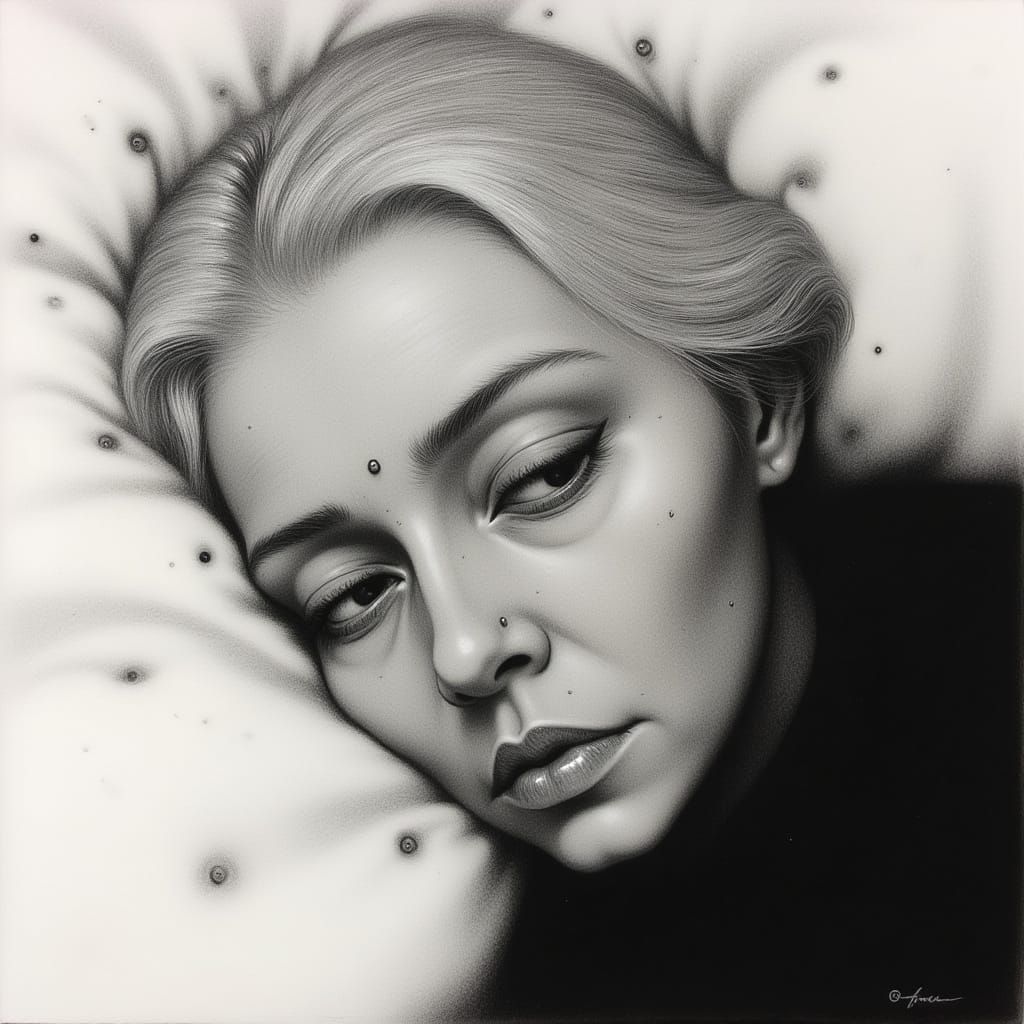 Serene Elderly Woman in Peaceful Slumber