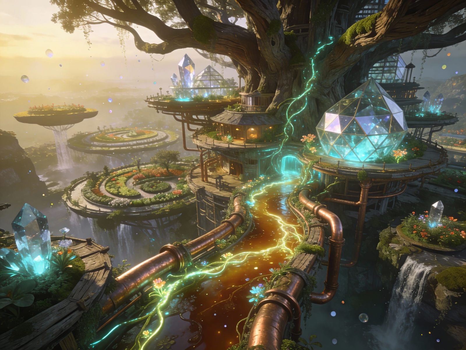 Hanging Gardens Reimagined as Treehouse Metropolis