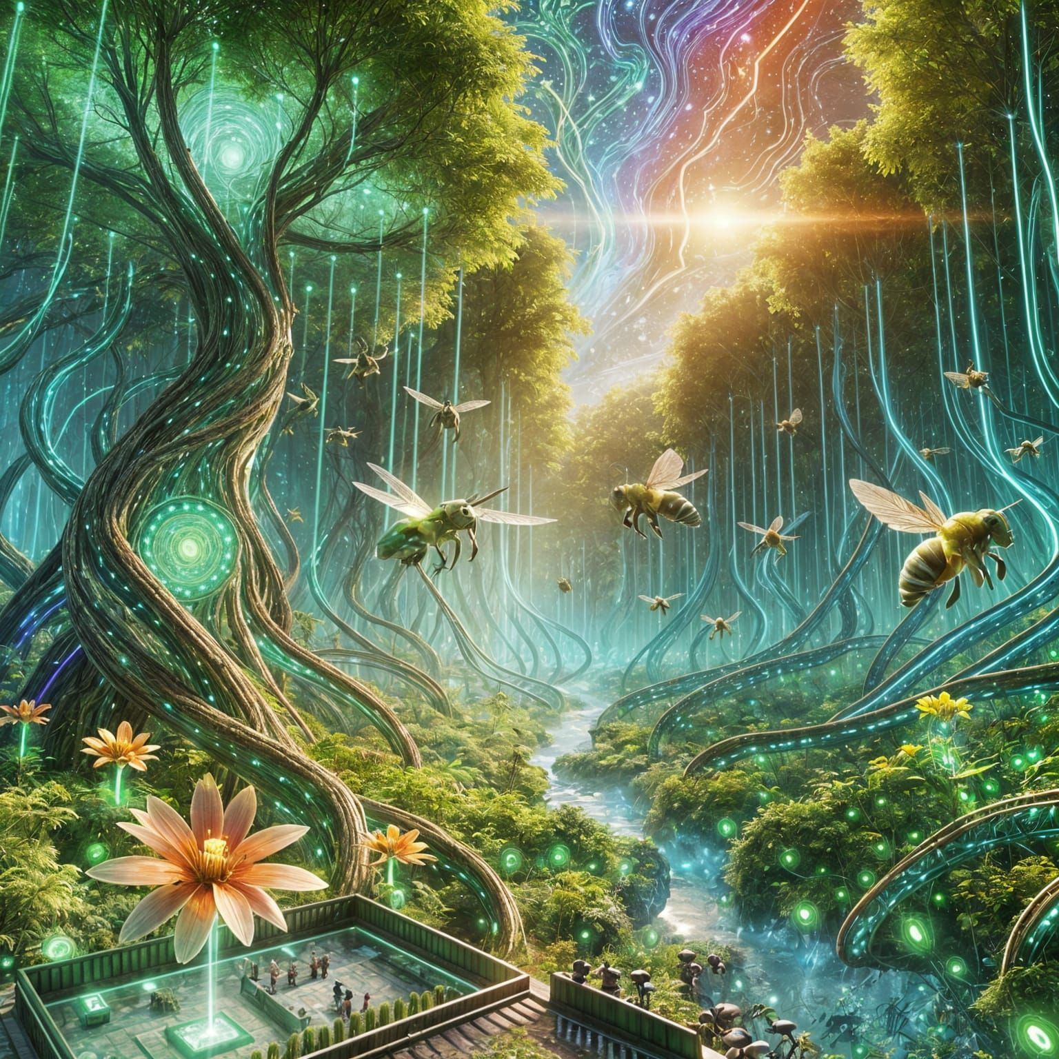 Nature and Technology Symbiosis in Radiant Biome