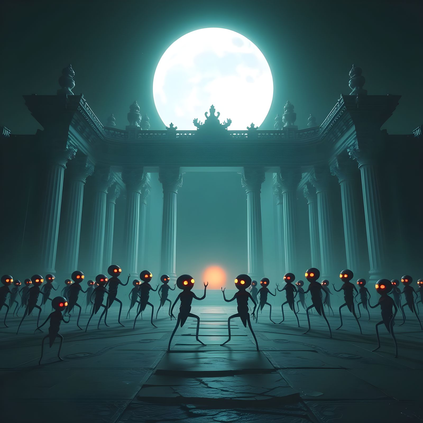 Temple Celebration of Rising and Setting Suns