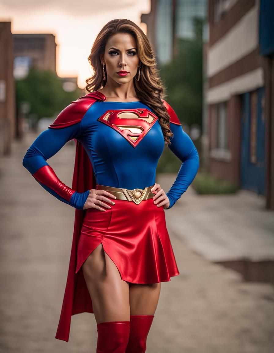Female Superman in Portrait Photography Style