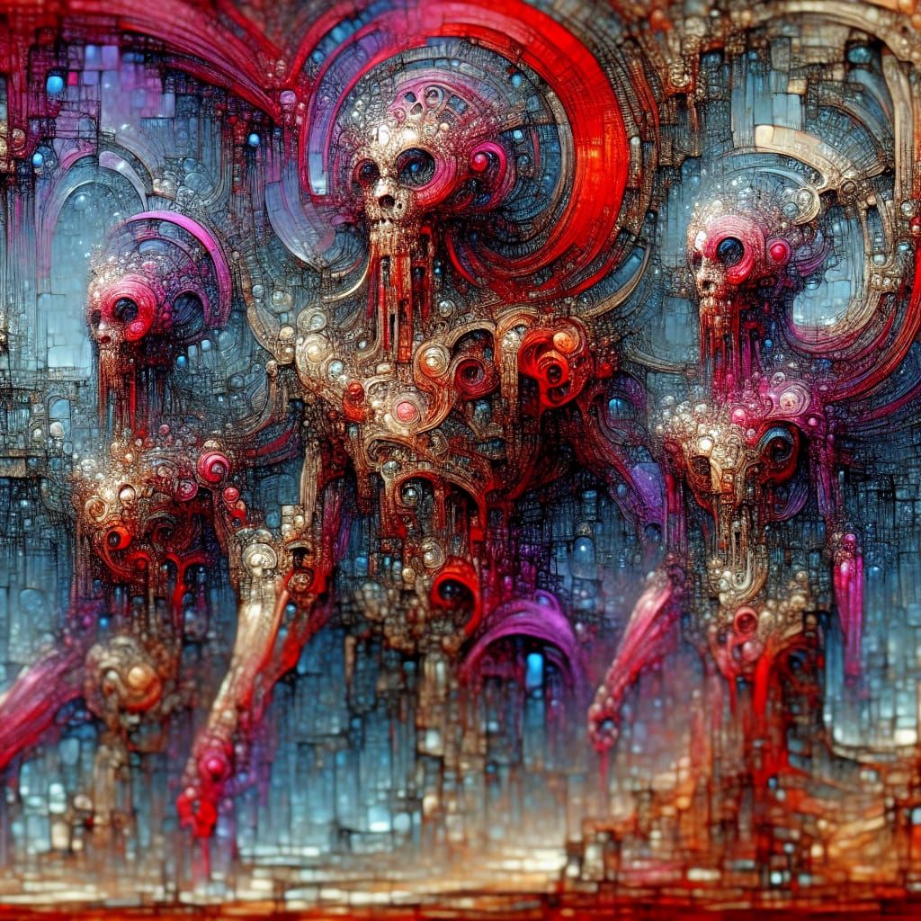 Liquid Aliens in Medieval Dystopia: Wet Wash Etching