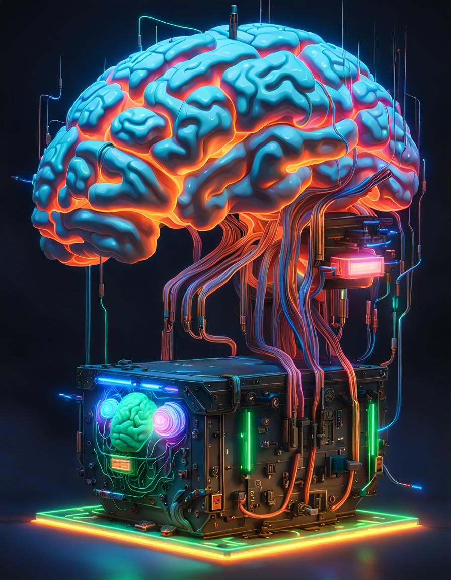 Cyberpunk Android Brain Rising: 8k Concept Art