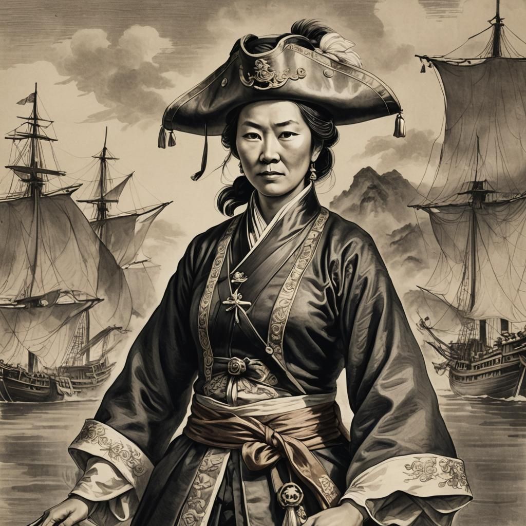 Ching Shih: Detailed Matte Painting of the Pirate Queen