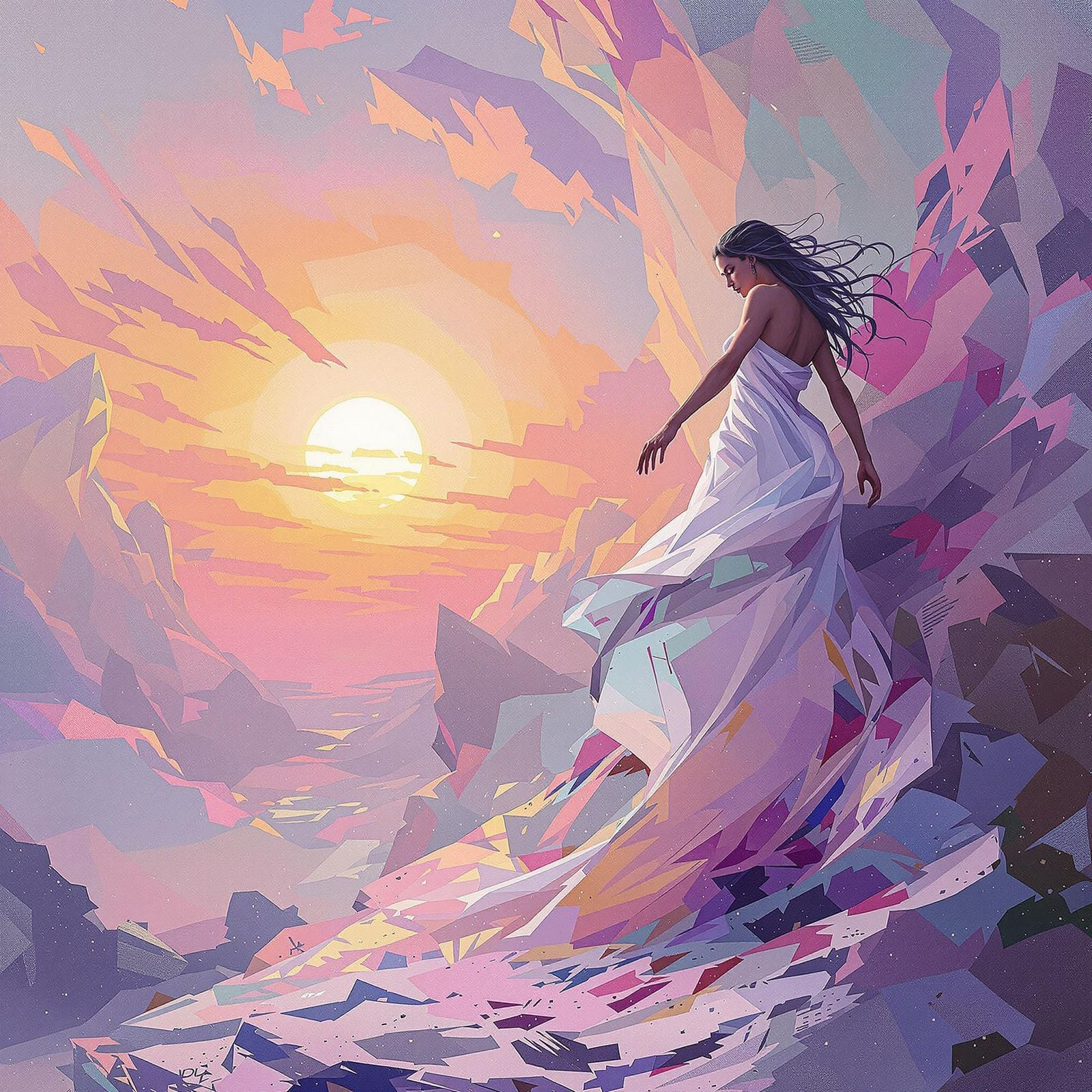 Star Prophetess Dissolving in Impressionist Light