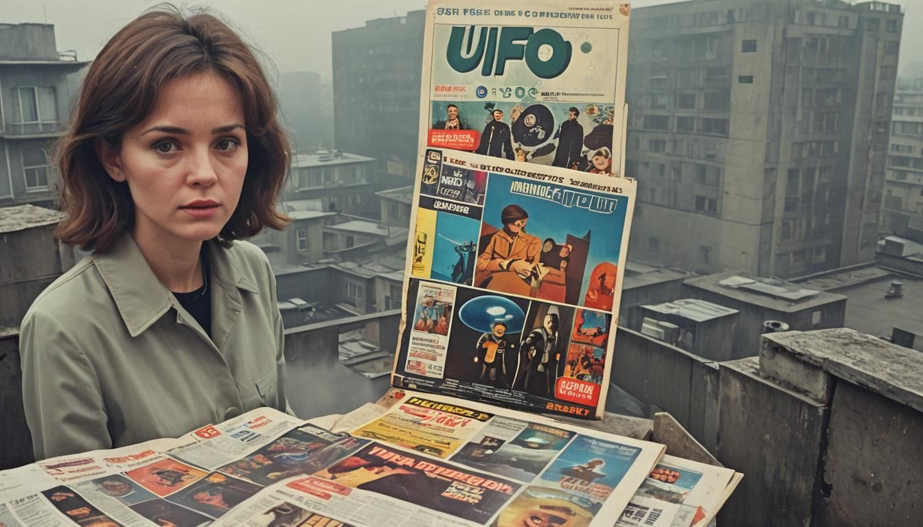 Chernobyl Balcony: Retro Sci-Fi Comic Book Art