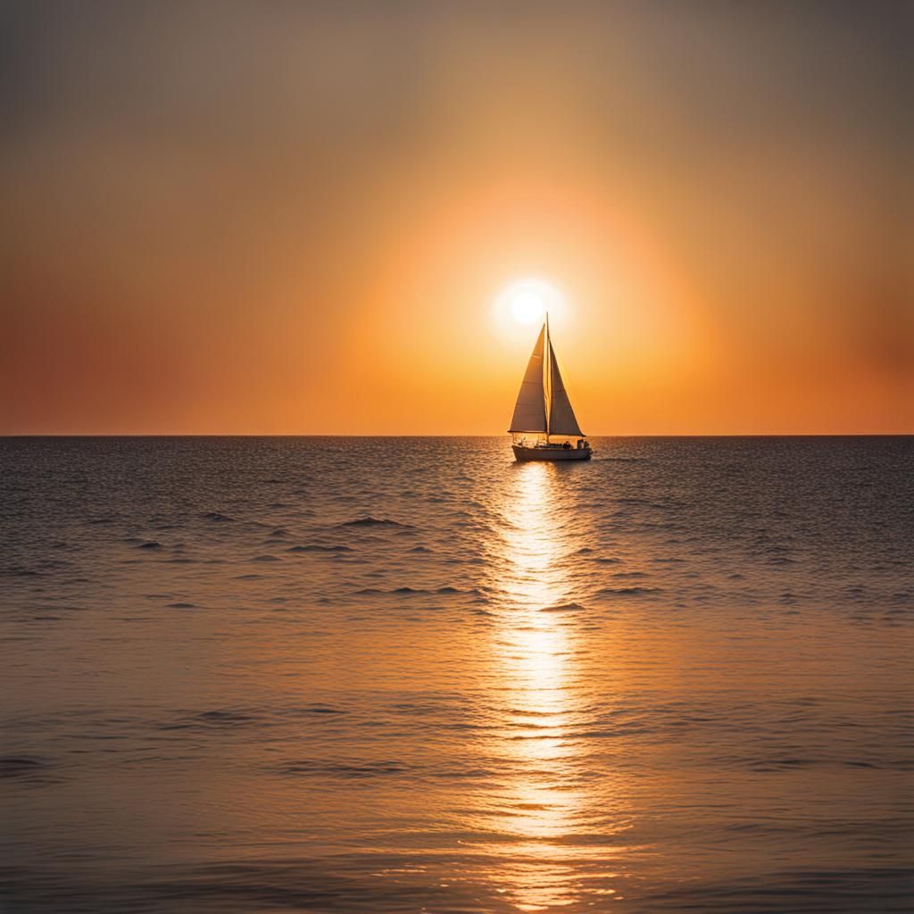 Warm Sunset Over the Gulf of Mexico