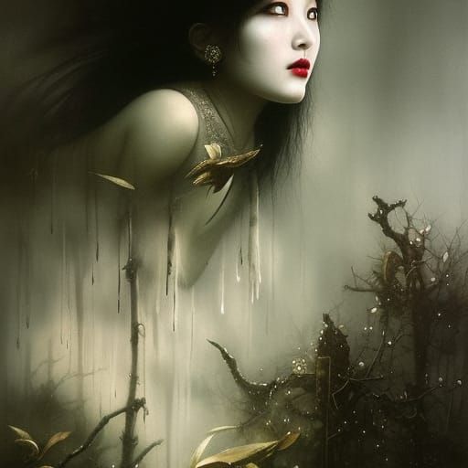 Chinese Ghost in Photorealistic Matte Painting