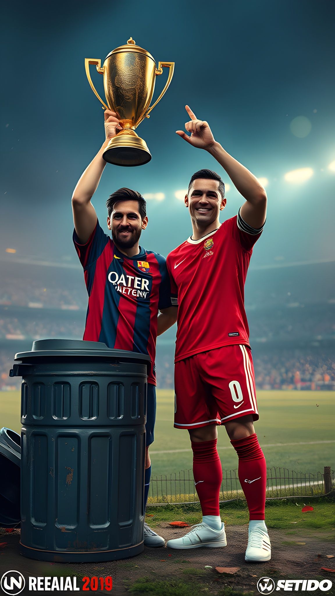 Messi and Ronaldo Triumph: Fantasy Concept Art