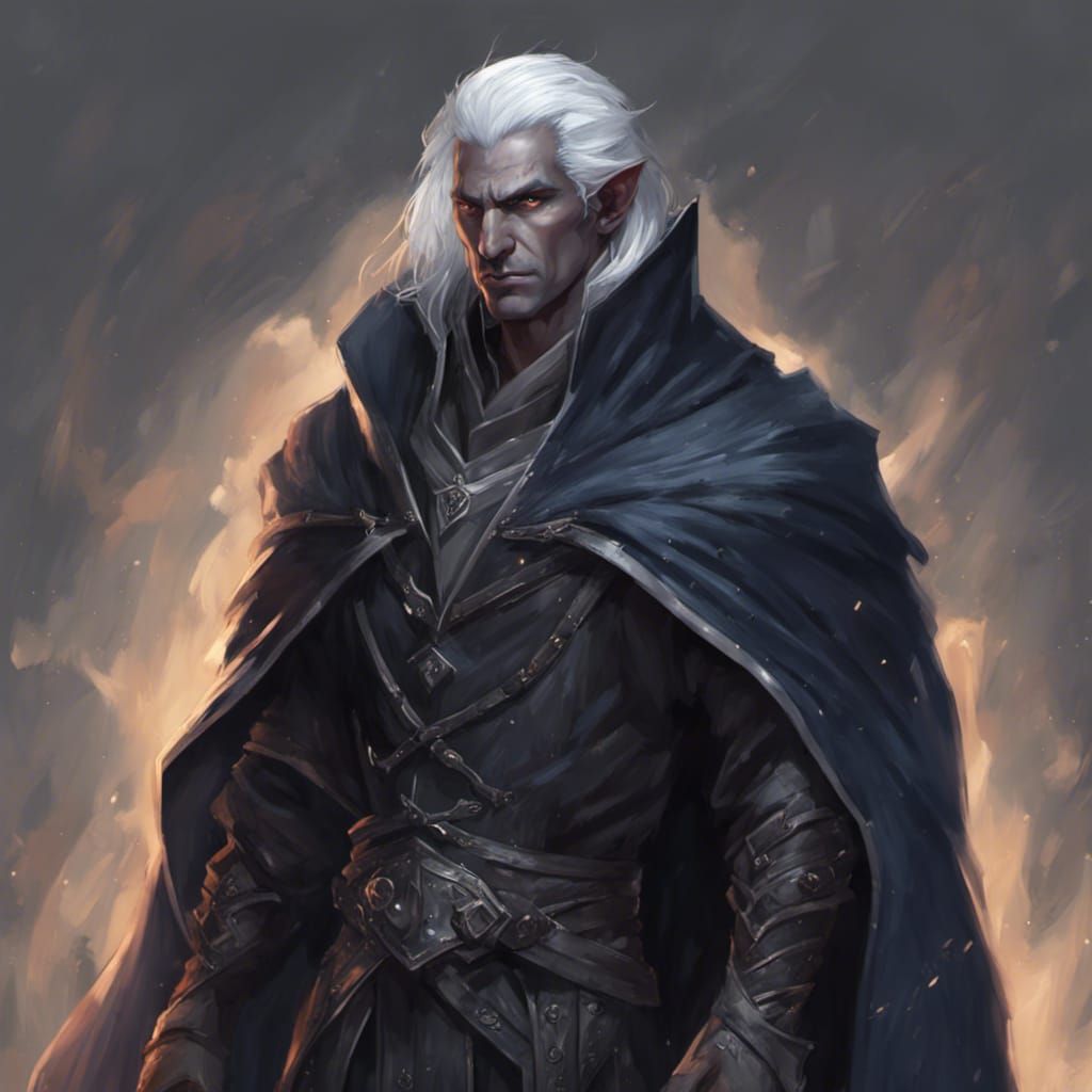 Dark Elf Character in Dark Fantasy Style
