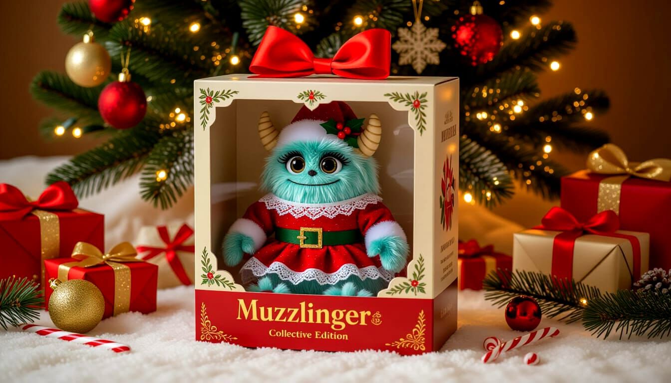 Christmas Muzzlinger Monster Doll in Classic Box