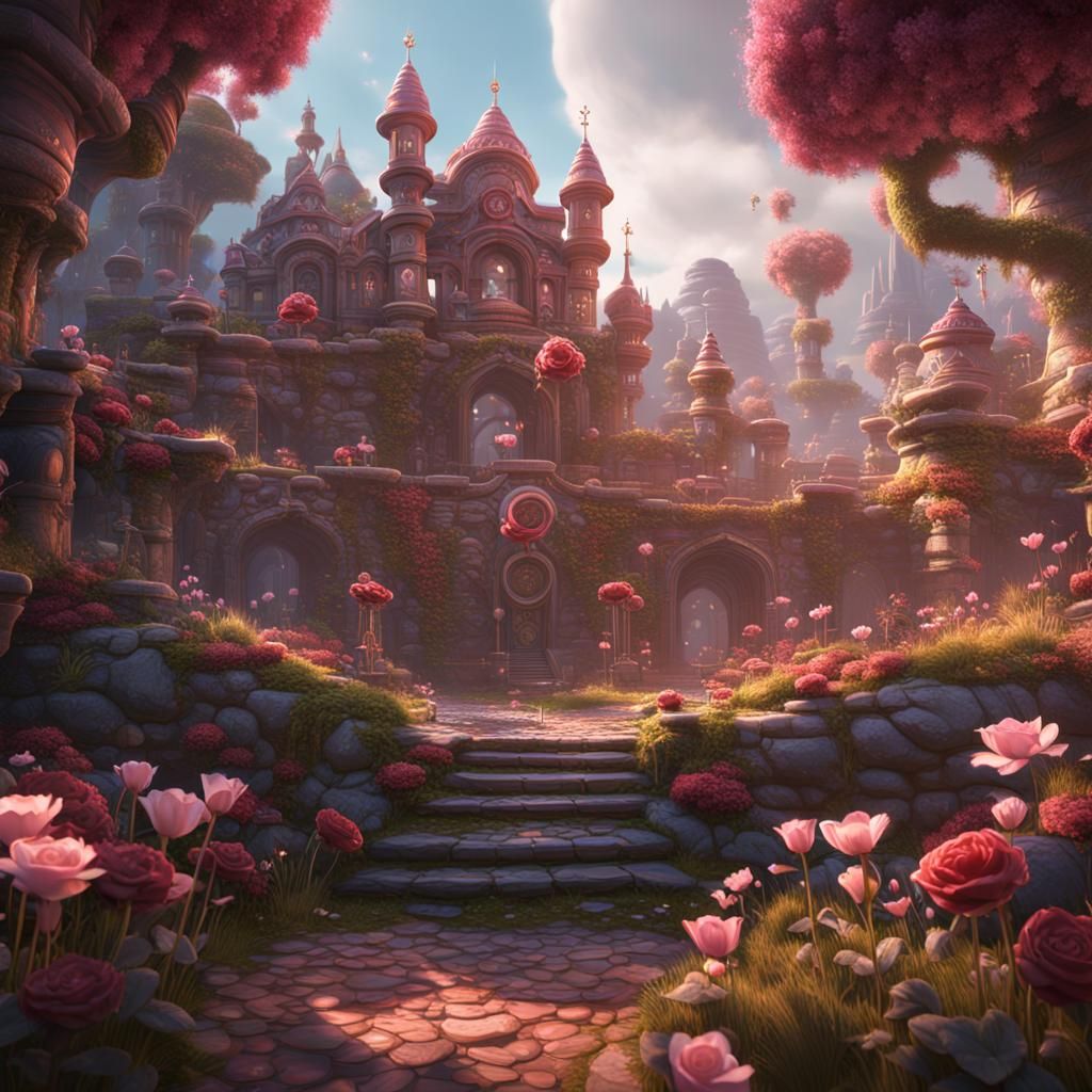 Detailed Matte Painting of Amy Rose