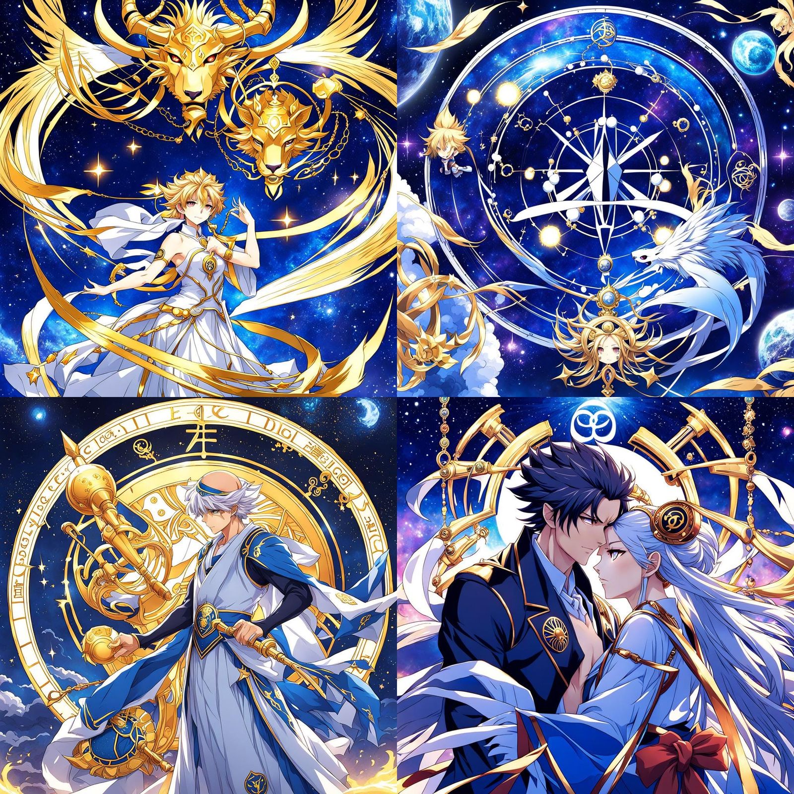 Anime Style Zodiac Signs: Cancer and Leo