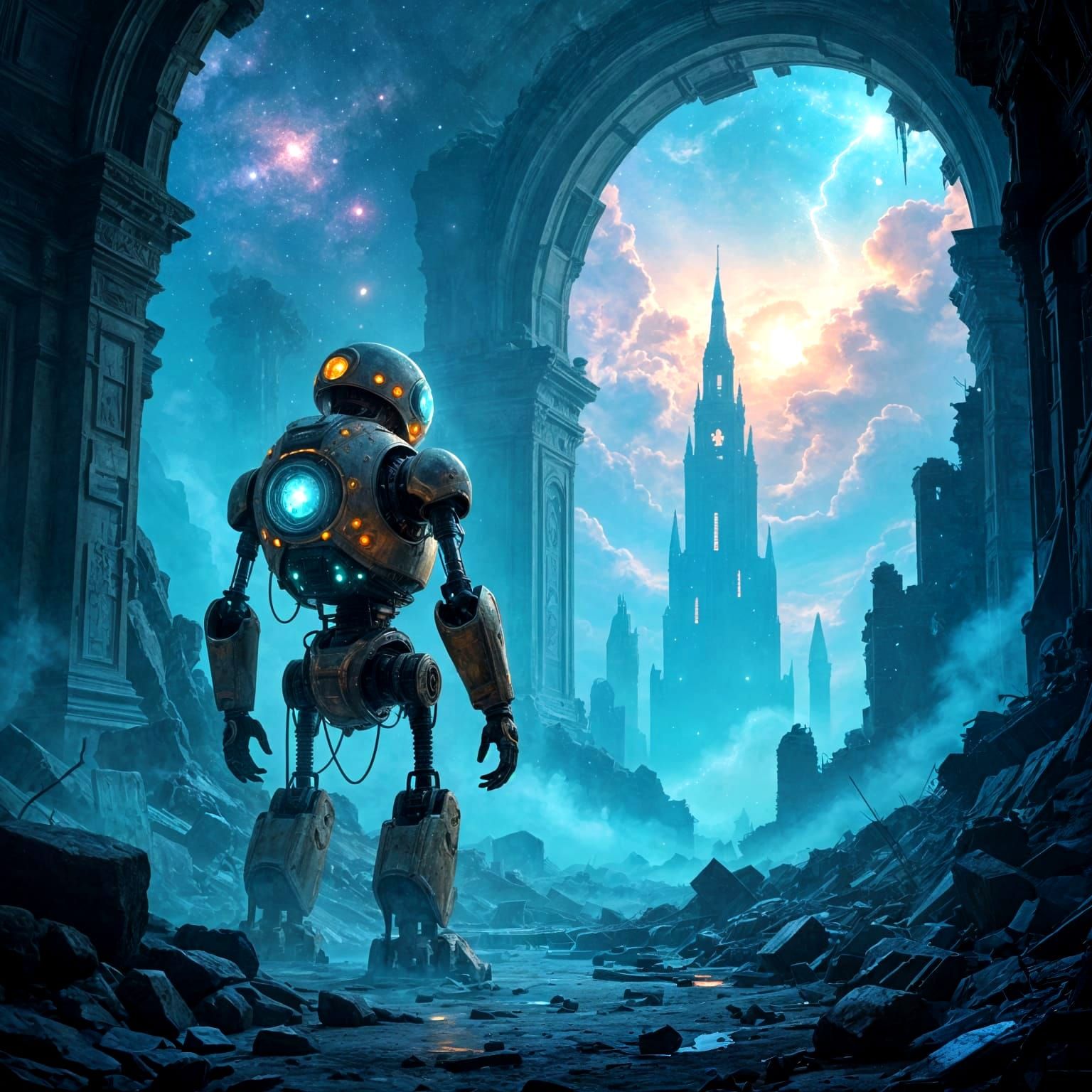 Rusted Automaton in Cosmic Ruined City