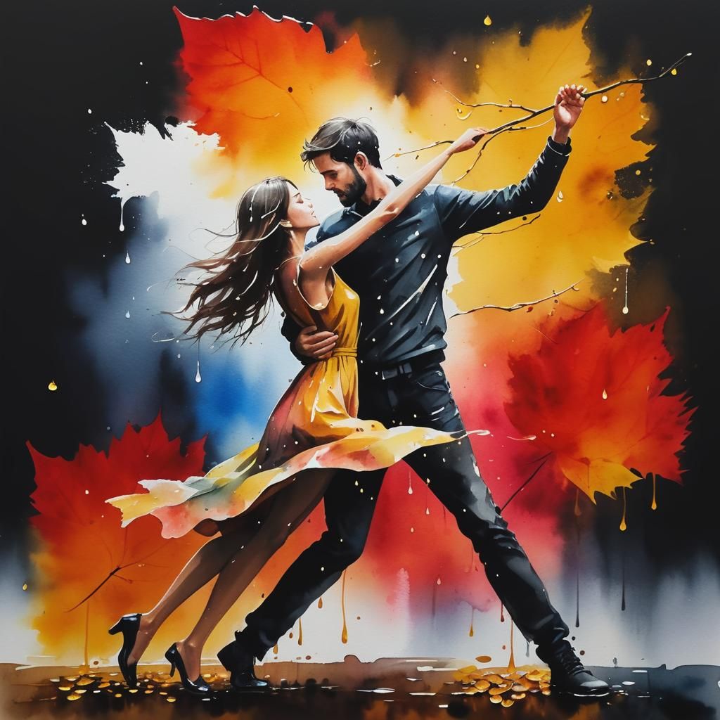 Golden pink sparkling tears
Autumn raindrops