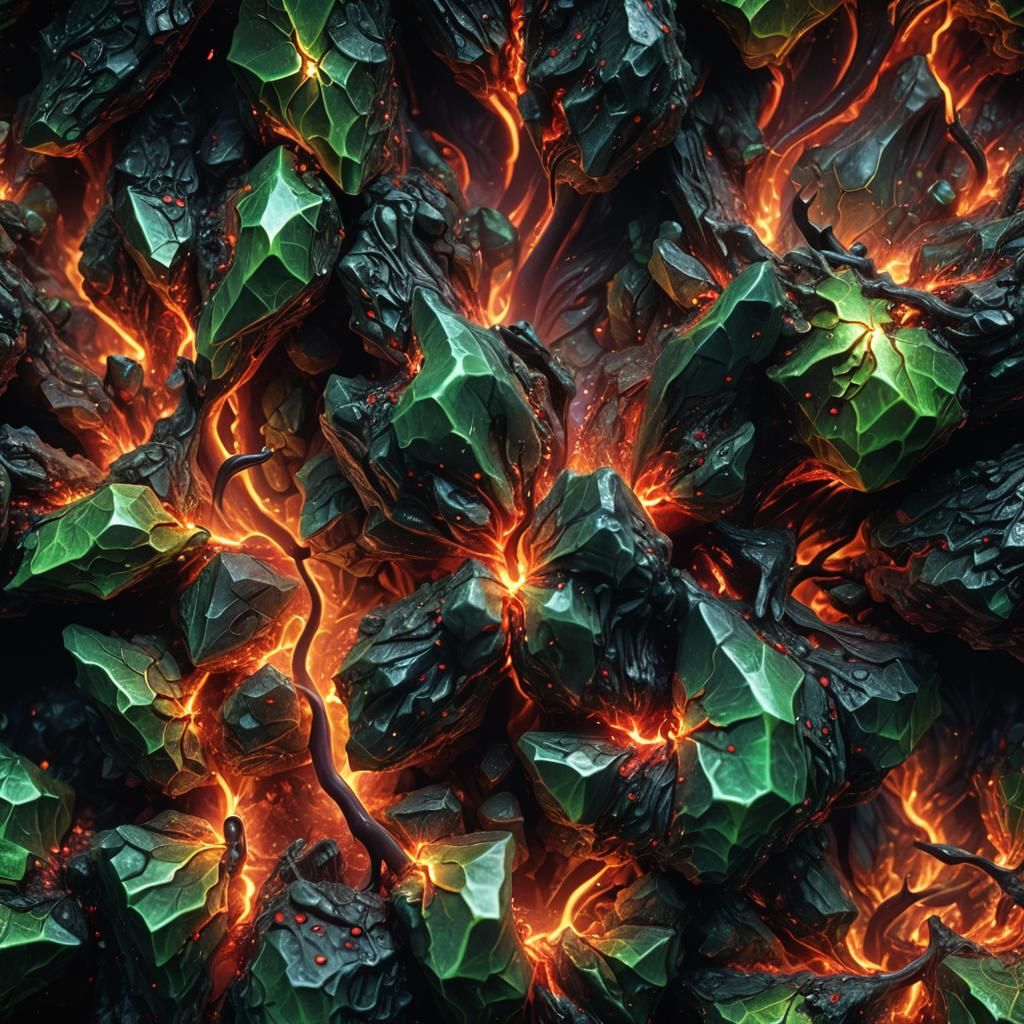 Glowing Crunch Texture in Dark Fantasy Art