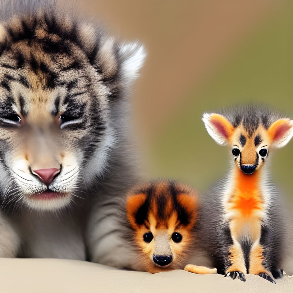 AI Image of Adorable Baby Animals
