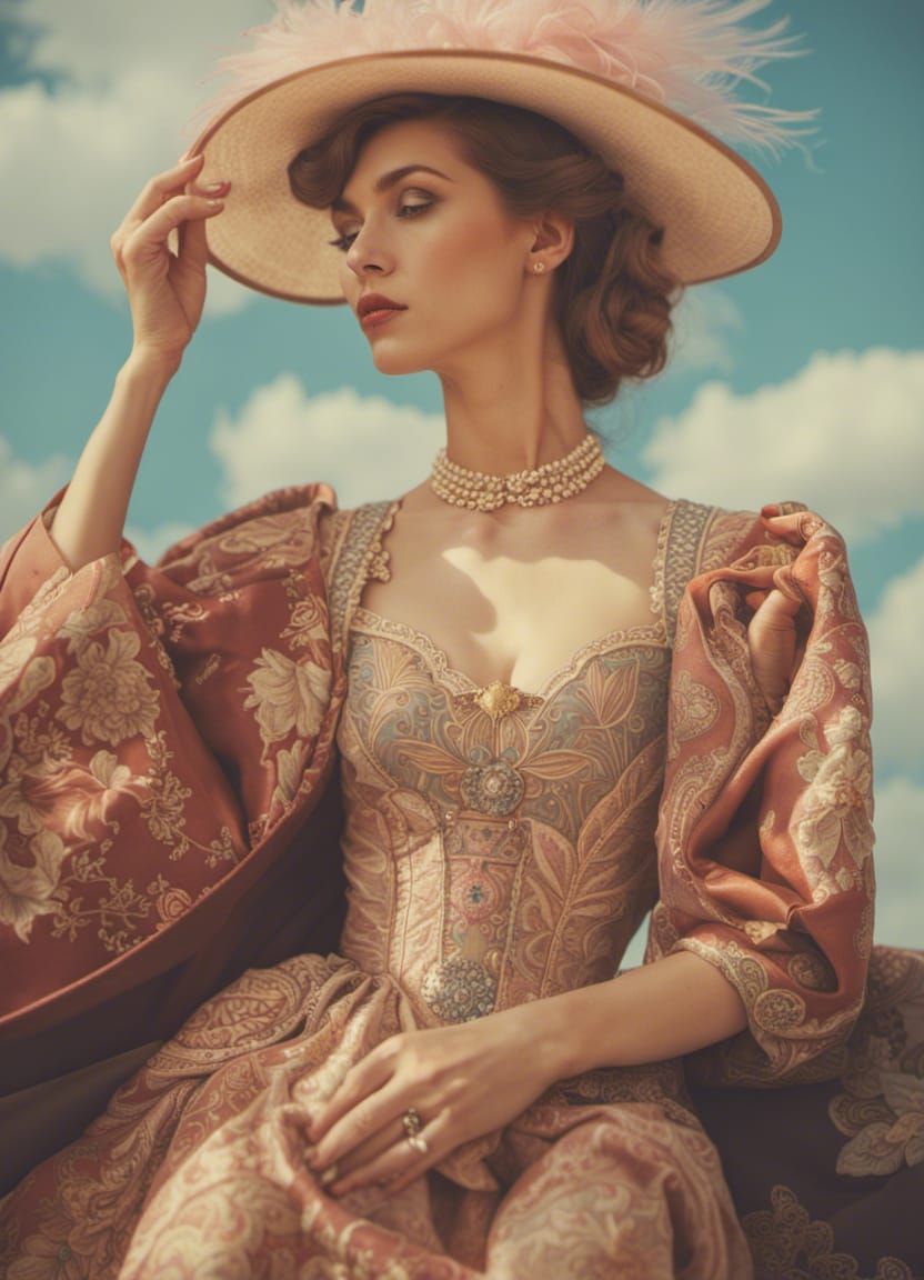 Victorian Woman Portrait in Gothic Style