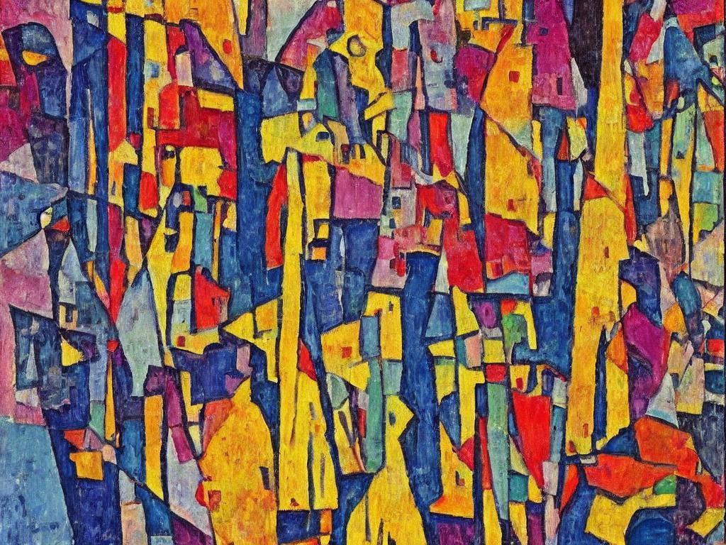 Vibrant Expressionist Architecture Masterpiece