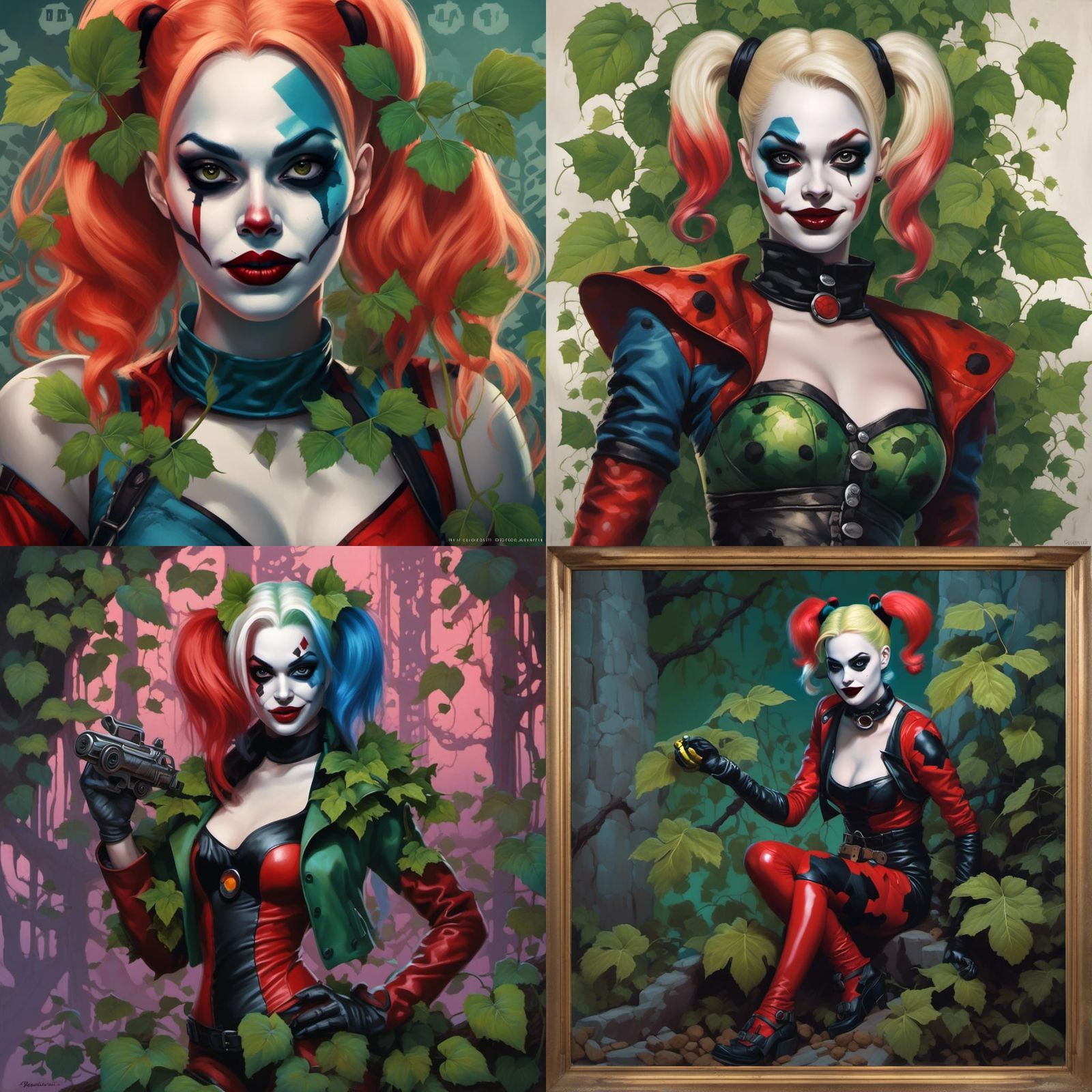 Harley Quinn Poisoned: Detailed Digital Painting